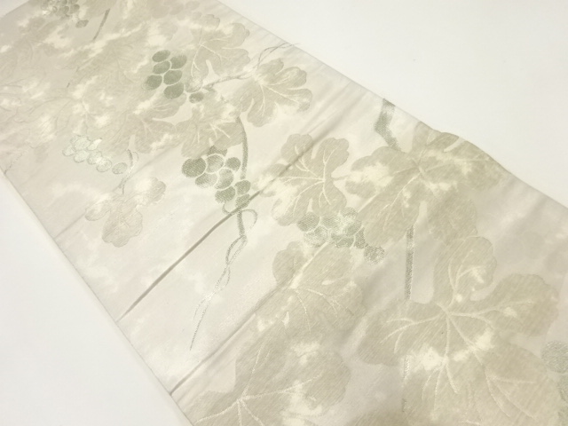 アンティーク　葡萄唐草模様織出し袋帯（材料）